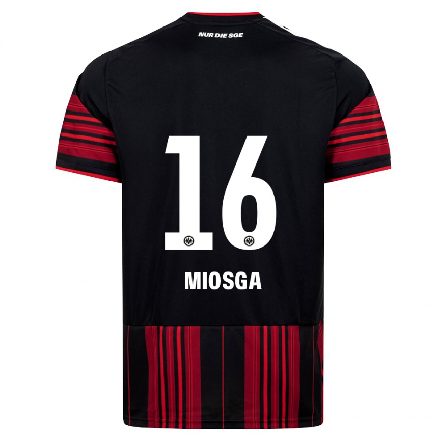 גברים כדורגל Kimani Miosga #16 שחור אדום לבן ג'רזי ביתית 2026/27
