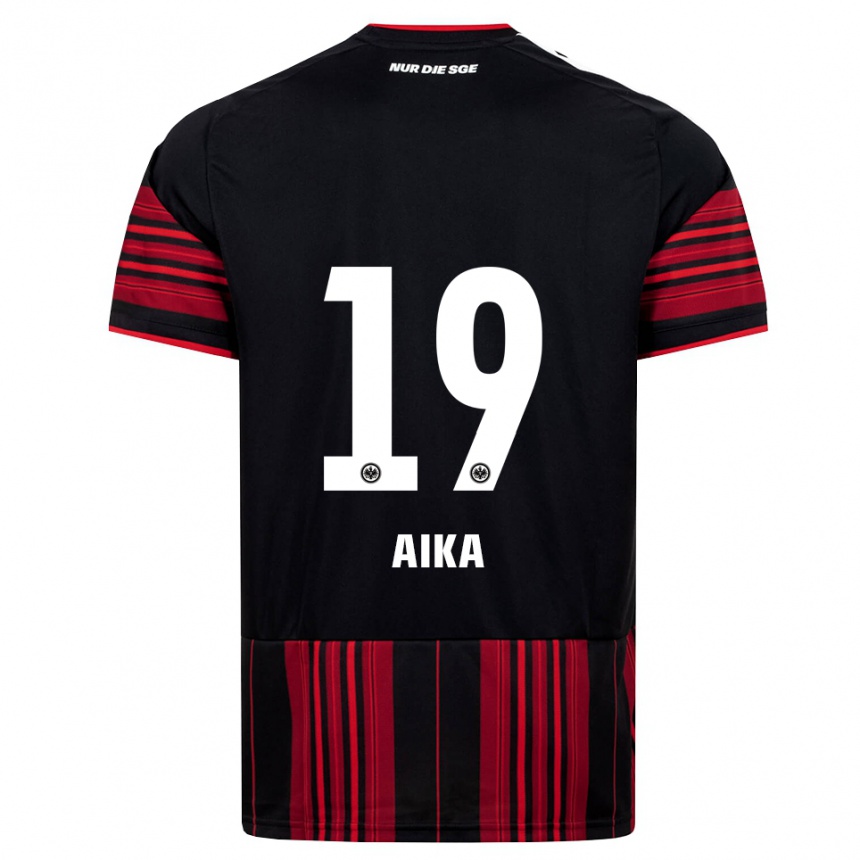 גברים כדורגל Israel Aika #19 שחור אדום לבן ג'רזי ביתית 2026/27