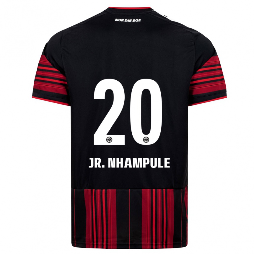 גברים כדורגל Antonio Junior Nhampule #20 שחור אדום לבן ג'רזי ביתית 2026/27