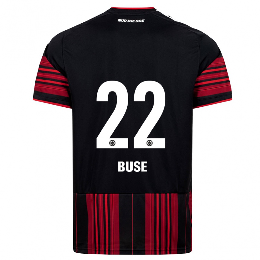 גברים כדורגל Gabriel Buse #22 שחור אדום לבן ג'רזי ביתית 2026/27