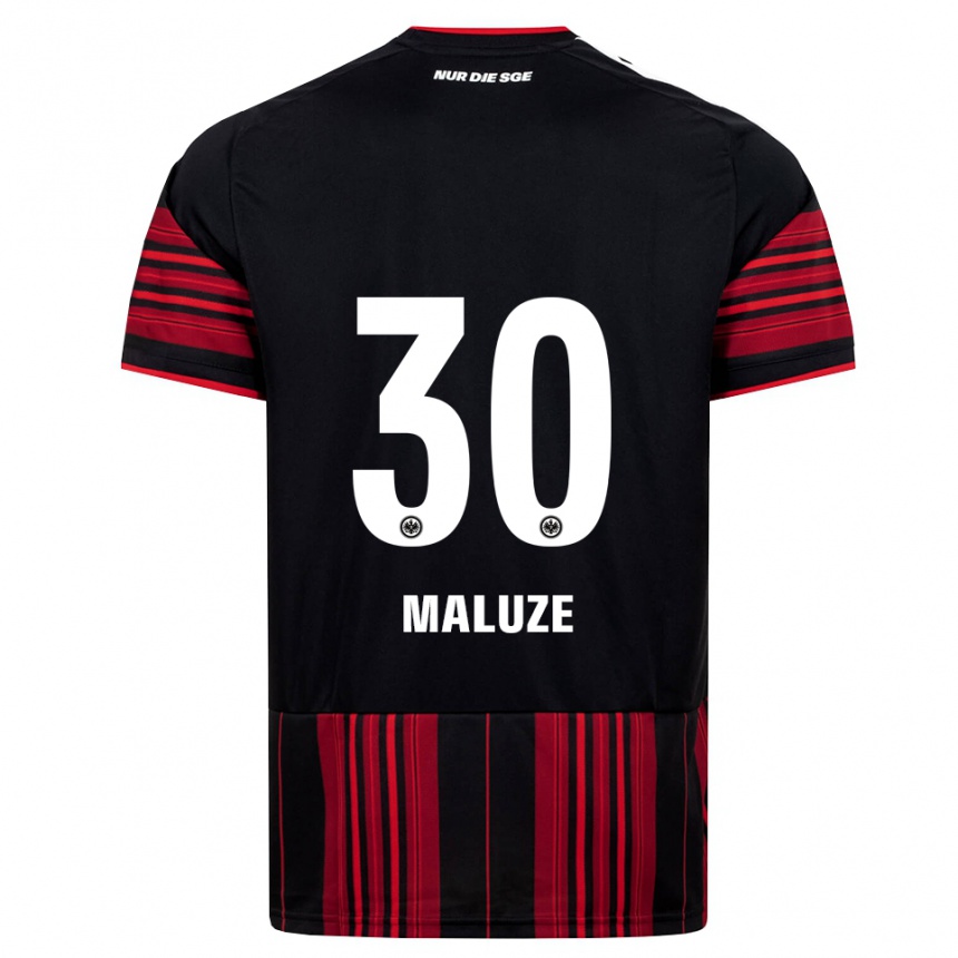 גברים כדורגל Jeremiaha Maluze #30 שחור אדום לבן ג'רזי ביתית 2026/27