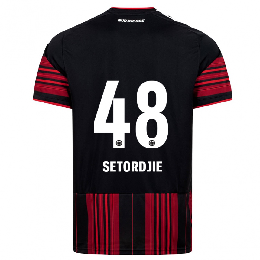 גברים כדורגל Lawrence Setordjie #48 שחור אדום לבן ג'רזי ביתית 2026/27