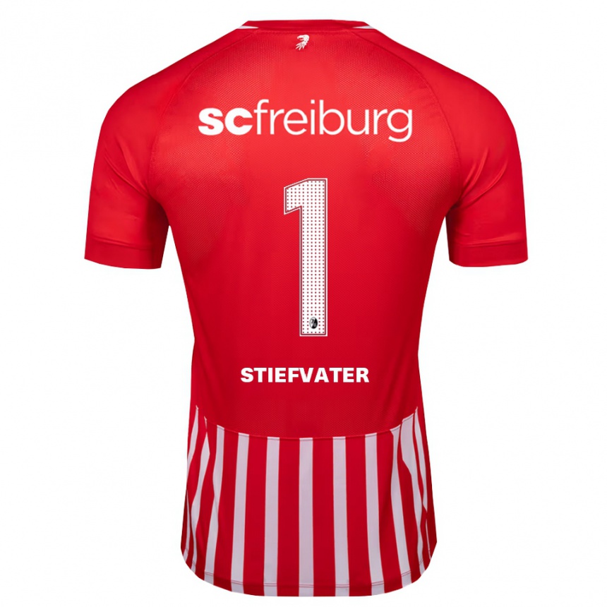 גברים כדורגל Max Stiefvater #1 אדום לבן שחור ג'רזי ביתית 2026/27