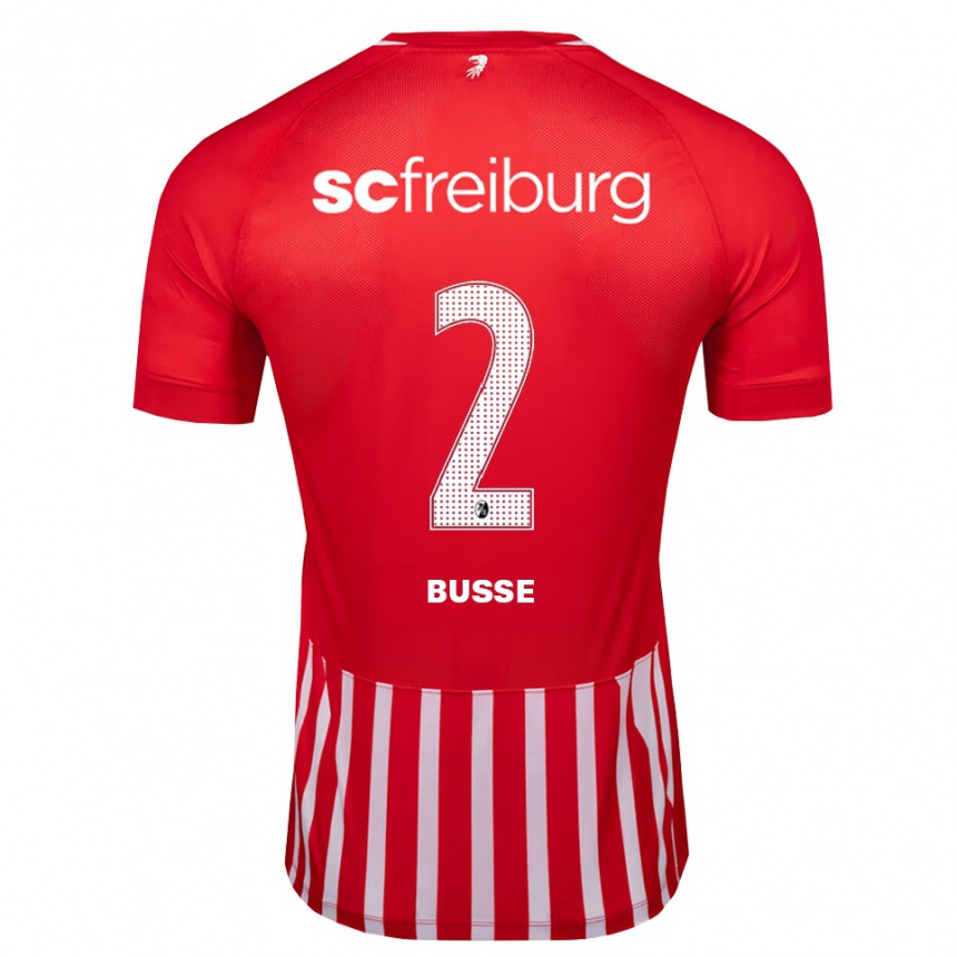 גברים כדורגל Marlon Busse #2 אדום לבן שחור ג'רזי ביתית 2026/27