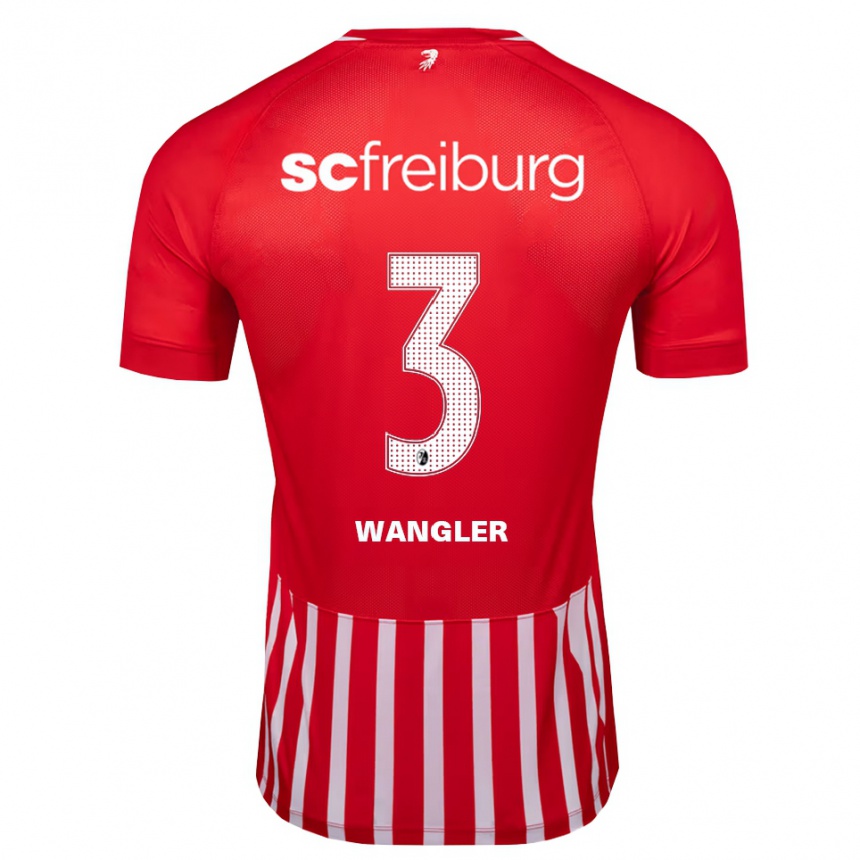 גברים כדורגל Tim Wangler #3 אדום לבן שחור ג'רזי ביתית 2026/27