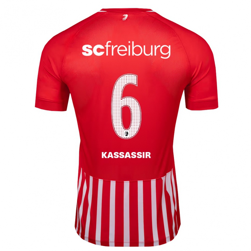 גברים כדורגל Malik Kassassir #6 אדום לבן שחור ג'רזי ביתית 2026/27