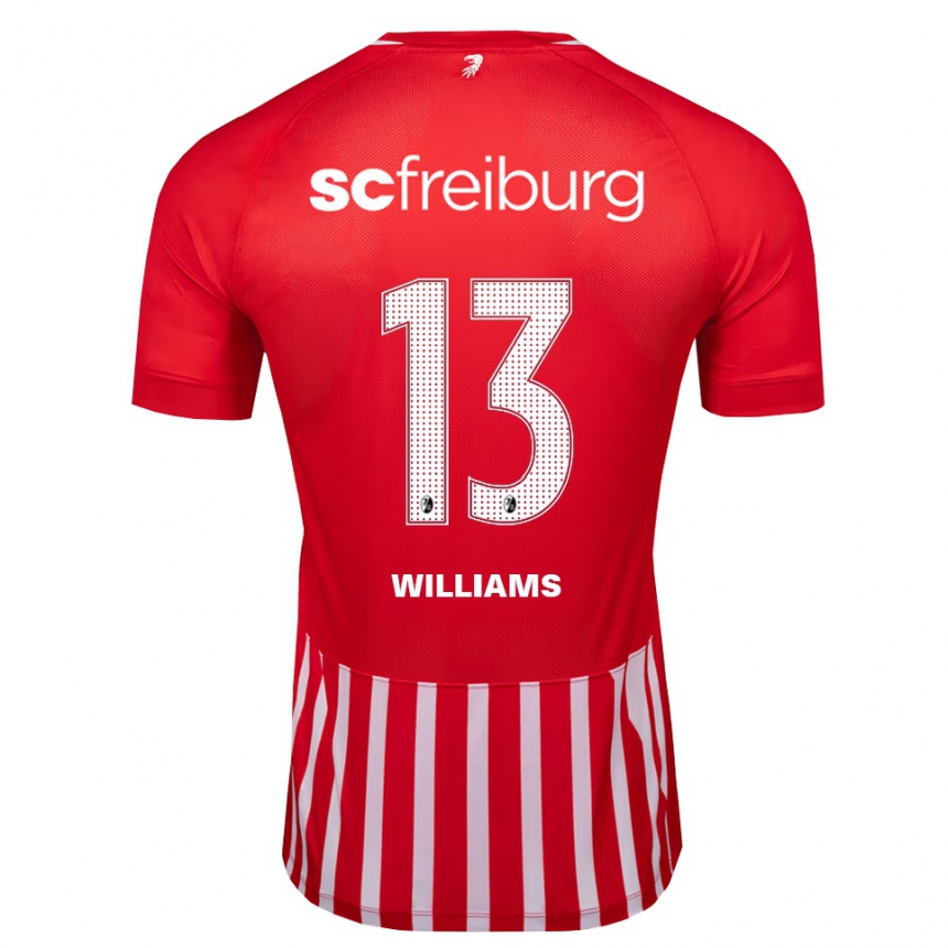 גברים כדורגל Daniel Williams #13 אדום לבן שחור ג'רזי ביתית 2026/27