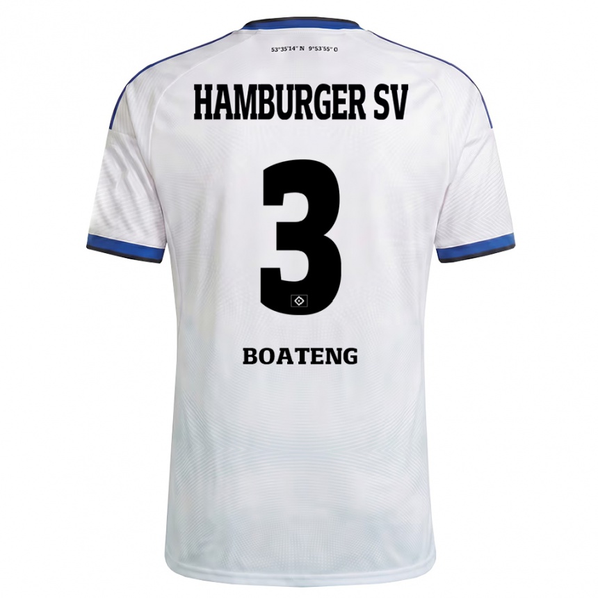 גברים כדורגל Enock Boateng #3 לבן שחור כחול ג'רזי ביתית 2026/27