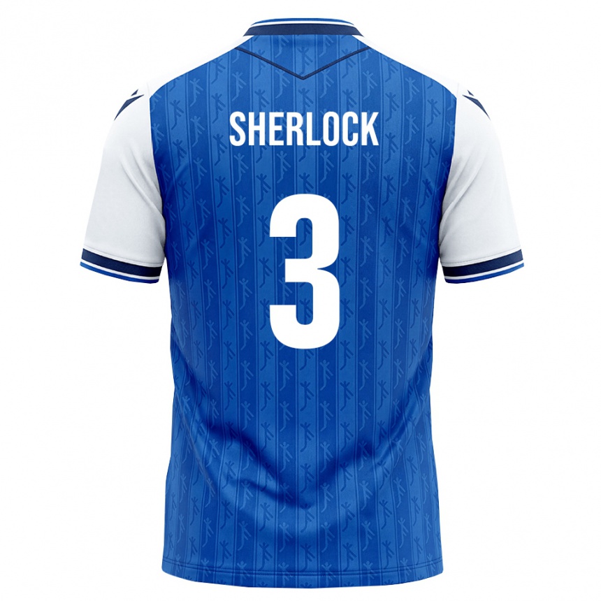 גברים כדורגל Finn Sherlock #3 כחול מלכותי לבן ג'רזי ביתית 2026/27