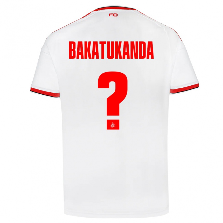 גברים כדורגל Elias Bakatukanda #0 לבן אדום שחור ג'רזי ביתית 2026/27