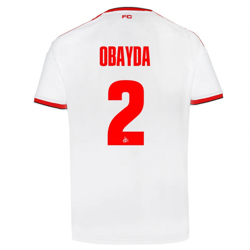 גברים כדורגל Yazan Obayda #2 לבן אדום שחור ג'רזי ביתית 2026/27