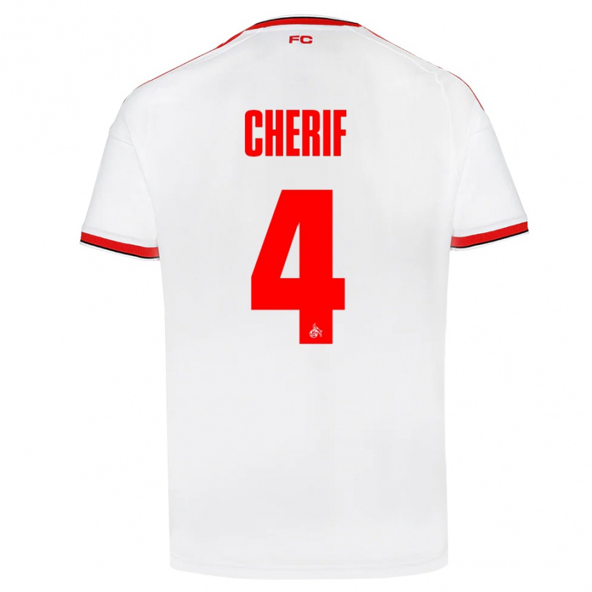 גברים כדורגל Hamed Cherif #4 לבן אדום שחור ג'רזי ביתית 2026/27
