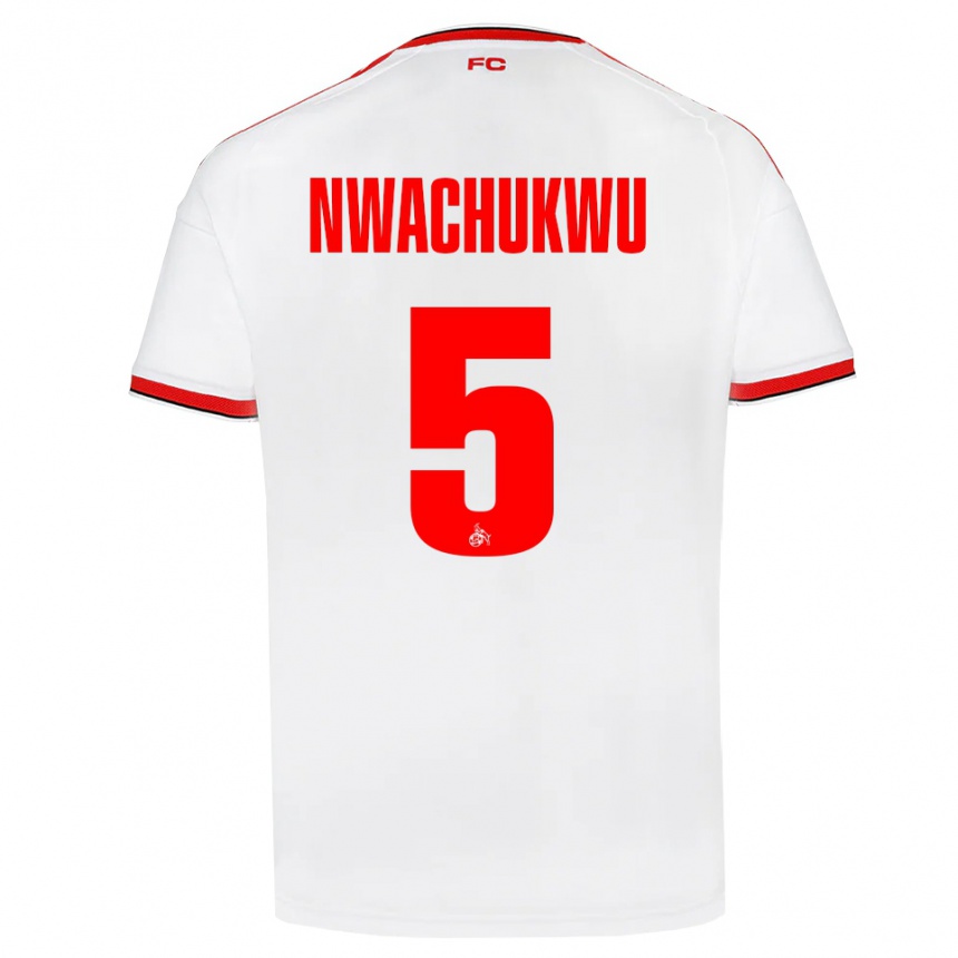גברים כדורגל Ben Nwachukwu #5 לבן אדום שחור ג'רזי ביתית 2026/27