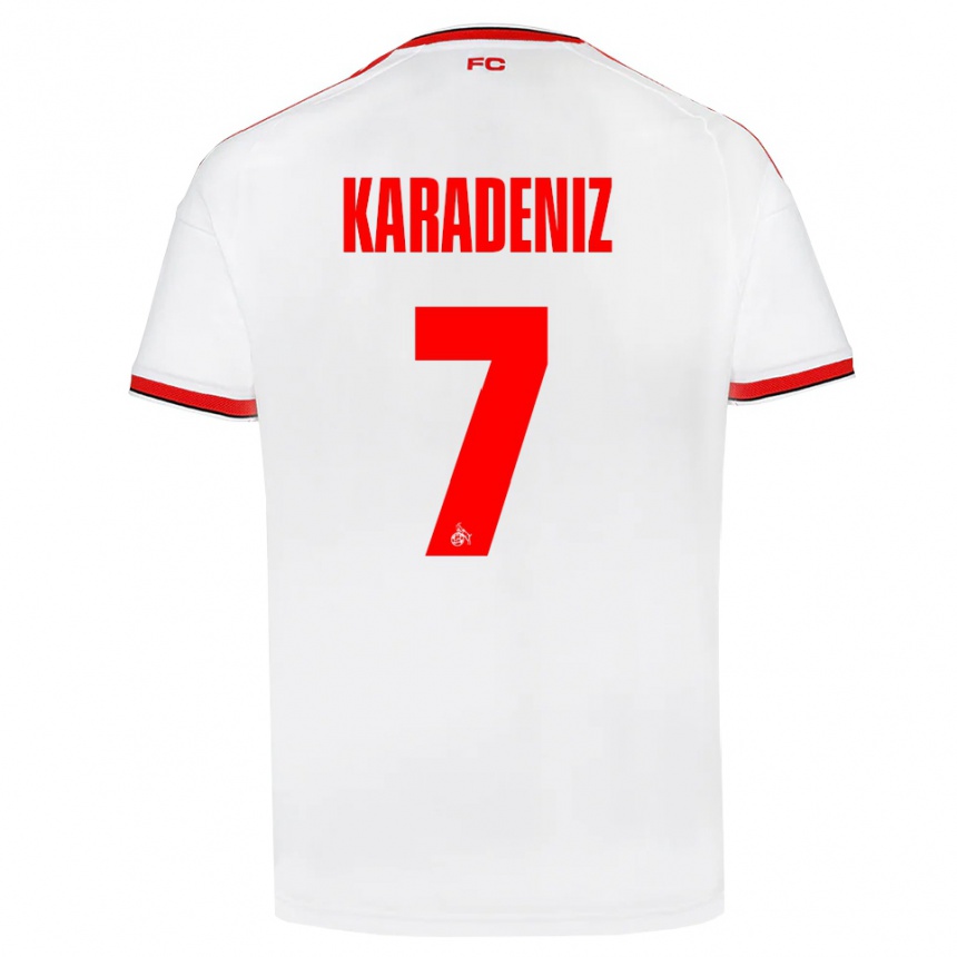 גברים כדורגל Thierry Karadeniz #7 לבן אדום שחור ג'רזי ביתית 2026/27