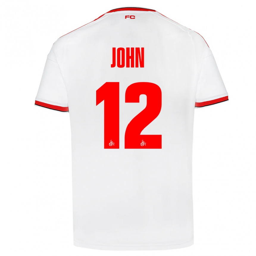 גברים כדורגל Neven John #12 לבן אדום שחור ג'רזי ביתית 2026/27