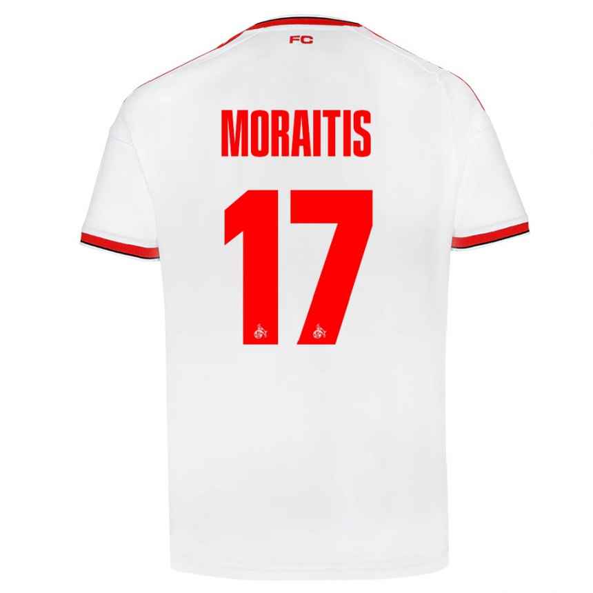 גברים כדורגל Victor Moraitis #17 לבן אדום שחור ג'רזי ביתית 2026/27