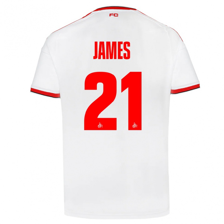 גברים כדורגל Martin James #21 לבן אדום שחור ג'רזי ביתית 2026/27 גברים כדורגל Martin James #21 לבן אדום שחור ג'רזי ביתית 2026/27