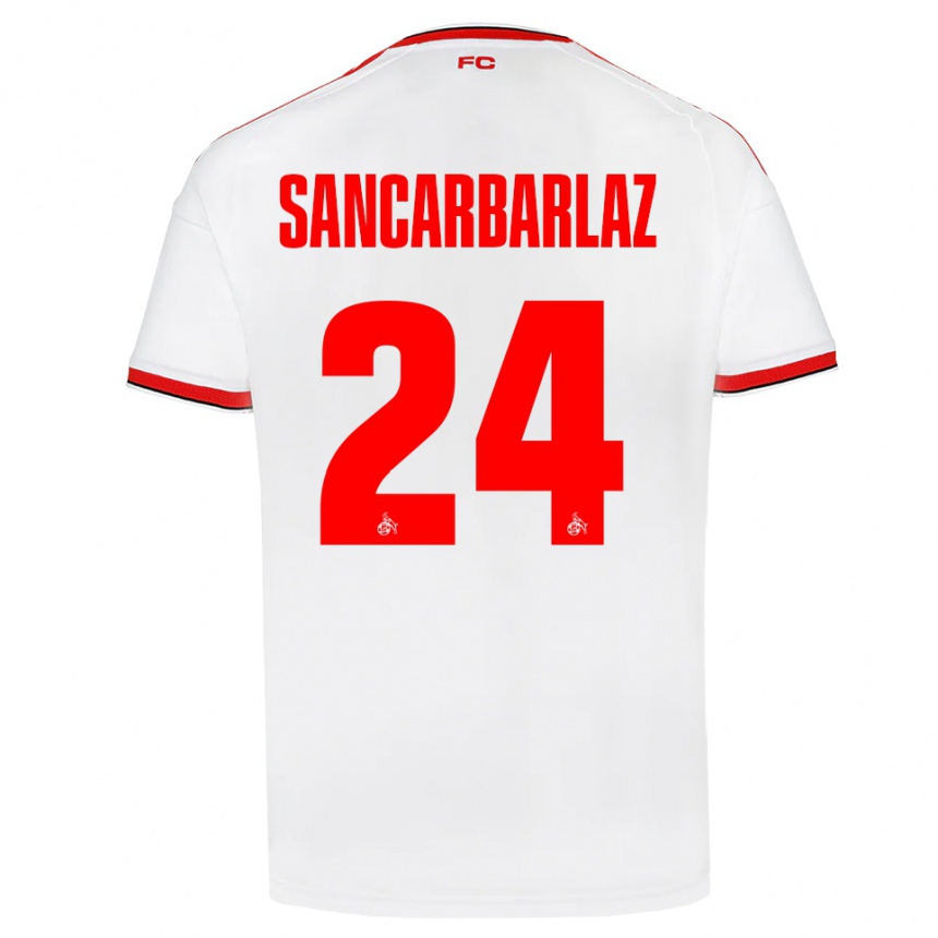 גברים כדורגל Keyhan Sancarbarlaz #24 לבן אדום שחור ג'רזי ביתית 2026/27
