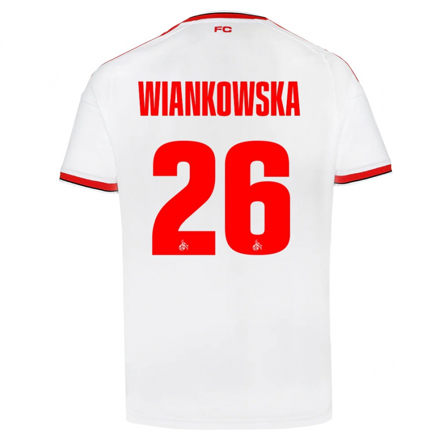 גברים כדורגל Martyna Wiankow­ska #26 לבן אדום שחור ג'רזי ביתית 2026/27
