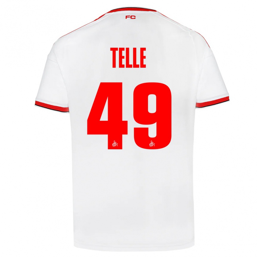 גברים כדורגל Neo Telle #49 לבן אדום שחור ג'רזי ביתית 2026/27