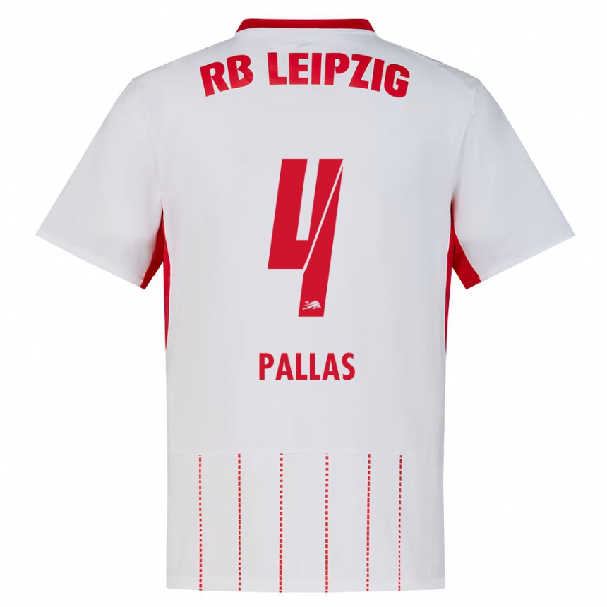 גברים כדורגל Tim Pallas #4 אדום לבן צהוב ג'רזי ביתית 2026/27