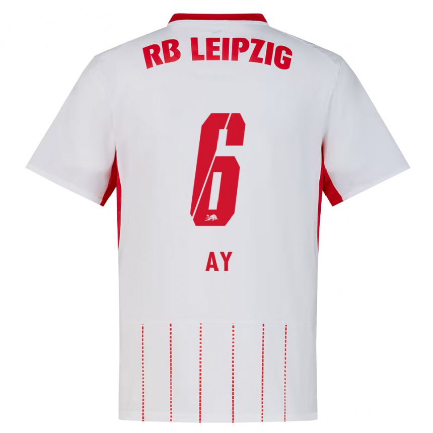 גברים כדורגל Koby Ay #6 אדום לבן צהוב ג'רזי ביתית 2026/27