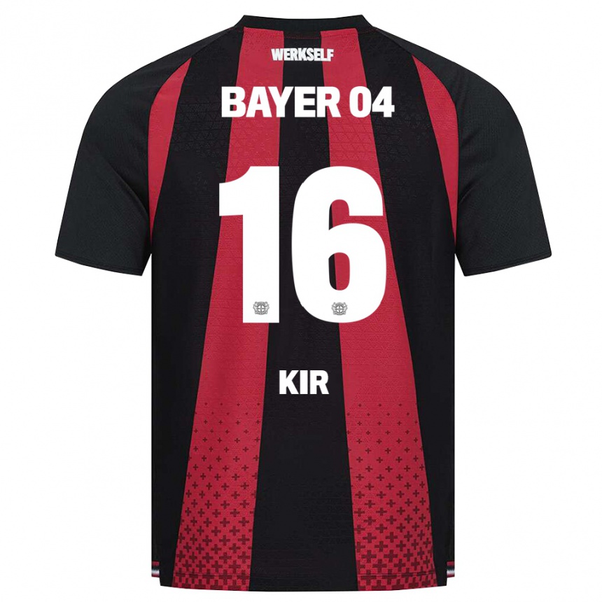 גברים כדורגל Burak Kir #16 שחור לבן אדום ג'רזי ביתית 2026/27