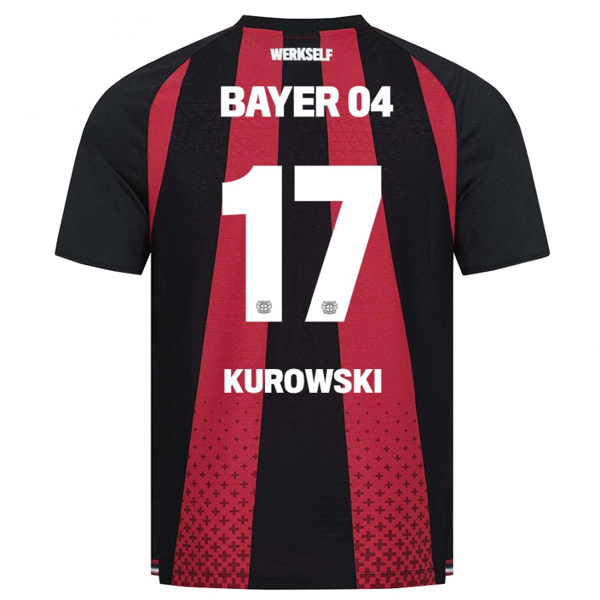 גברים כדורגל Julien Kurowski #17 שחור לבן אדום ג'רזי ביתית 2026/27
