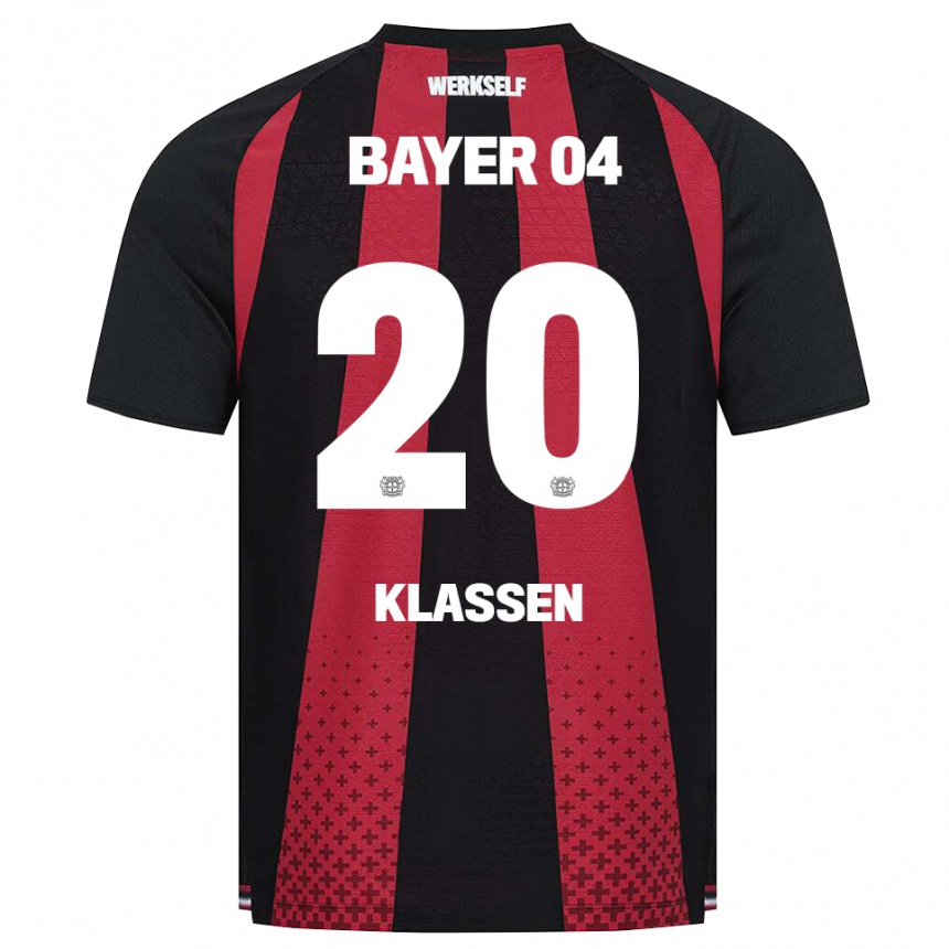 גברים כדורגל Ole Klaßen #20 שחור לבן אדום ג'רזי ביתית 2026/27