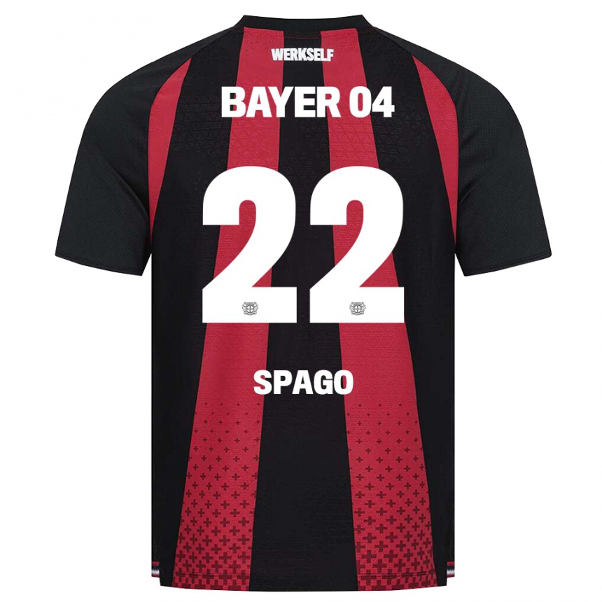 גברים כדורגל Dien Spago #22 שחור לבן אדום ג'רזי ביתית 2026/27