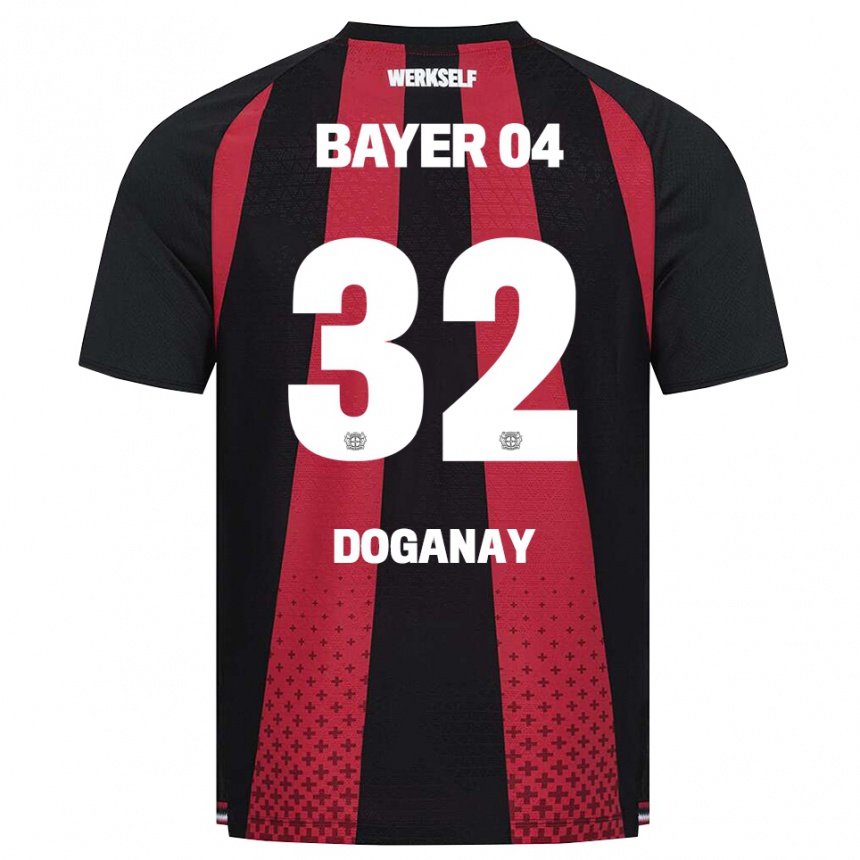 גברים כדורגל Kenan Doganay #32 שחור לבן אדום ג'רזי ביתית 2026/27 גברים כדורגל Kenan Doganay #32 שחור לבן אדום ג'רזי ביתית 2026/27