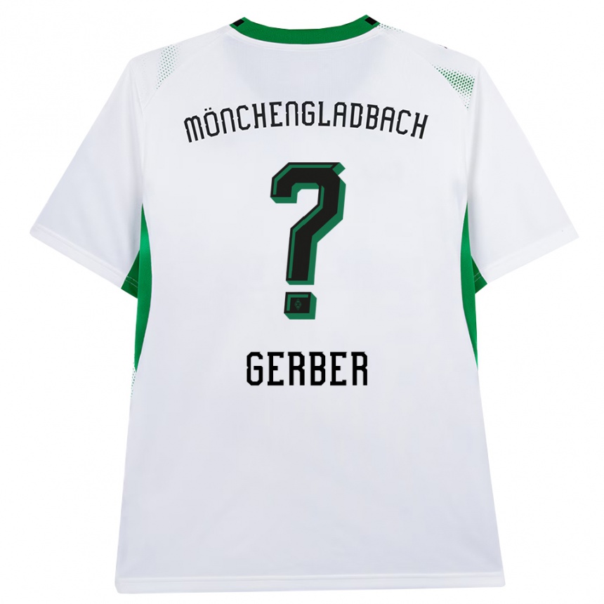 גברים כדורגל Sophia Gerber #0 לבן שחור ירוק ג'רזי ביתית 2026/27