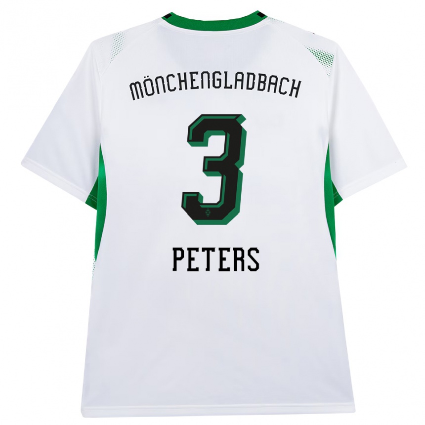 גברים כדורגל Nils Peters #3 לבן שחור ירוק ג'רזי ביתית 2026/27