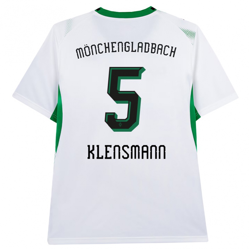 גברים כדורגל Paula Klensmann #5 לבן שחור ירוק ג'רזי ביתית 2026/27