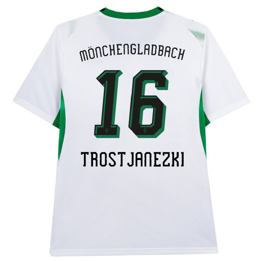 גברים כדורגל Noel Trostjanezki #16 לבן שחור ירוק ג'רזי ביתית 2026/27