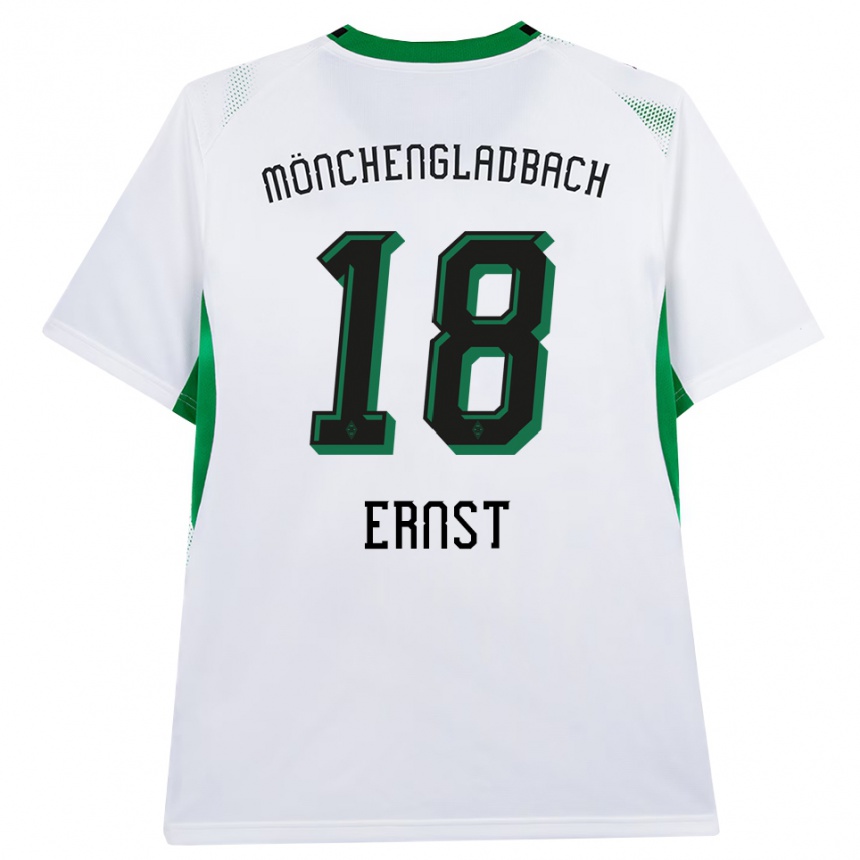 גברים כדורגל Jesse Ernst #18 לבן שחור ירוק ג'רזי ביתית 2026/27