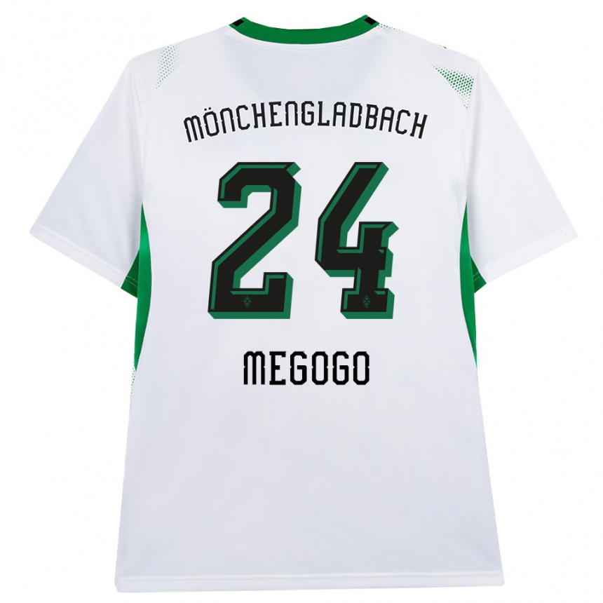 גברים כדורגל Destini Megogo #24 לבן שחור ירוק ג'רזי ביתית 2026/27