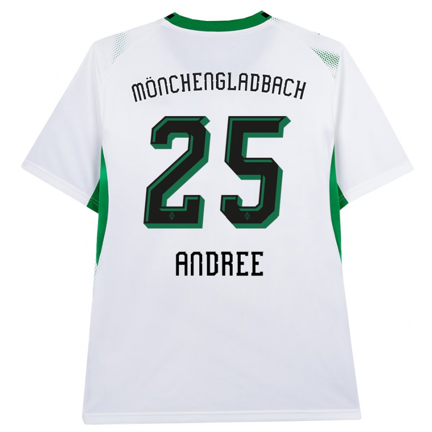 גברים כדורגל Lukas Andree #25 לבן שחור ירוק ג'רזי ביתית 2026/27