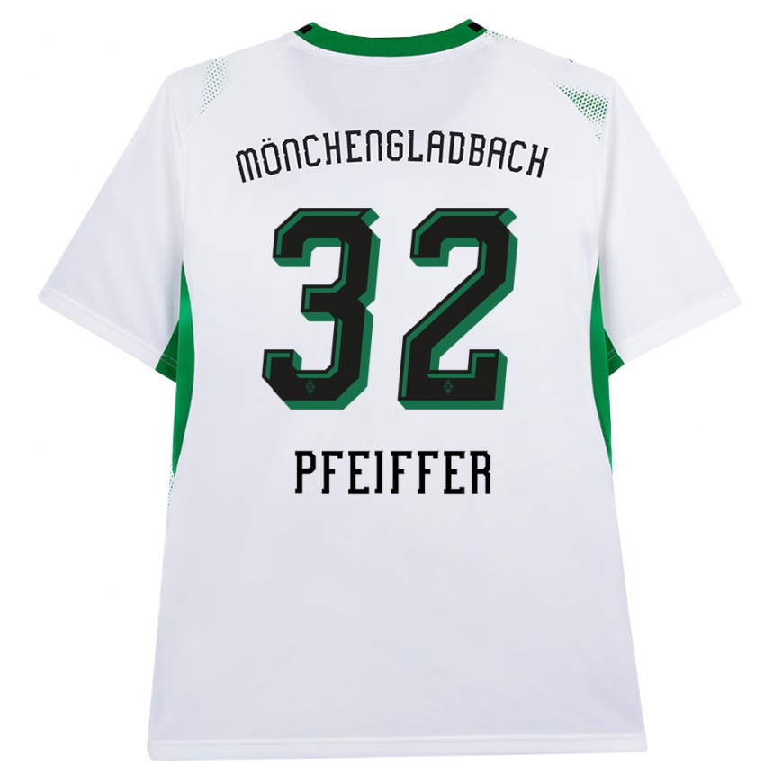 גברים כדורגל Tim Pfeiffer #32 לבן שחור ירוק ג'רזי ביתית 2026/27