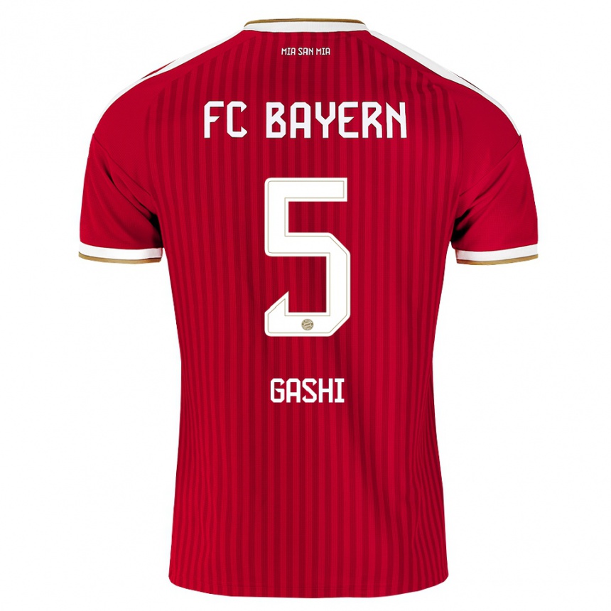 גברים כדורגל Afrim Gashi #5 אדום לבן כחול ג'רזי ביתית 2026/27