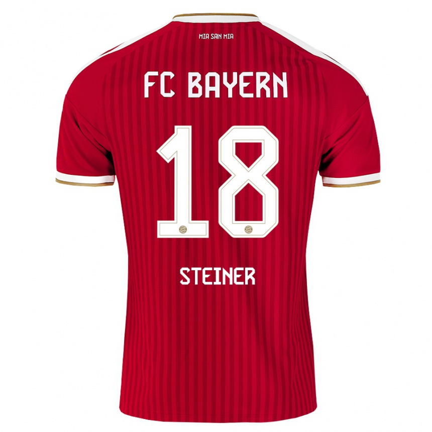 גברים כדורגל Michael Steiner #18 אדום לבן כחול ג'רזי ביתית 2026/27 גברים כדורגל Michael Steiner #18 אדום לבן כחול ג'רזי ביתית 2026/27