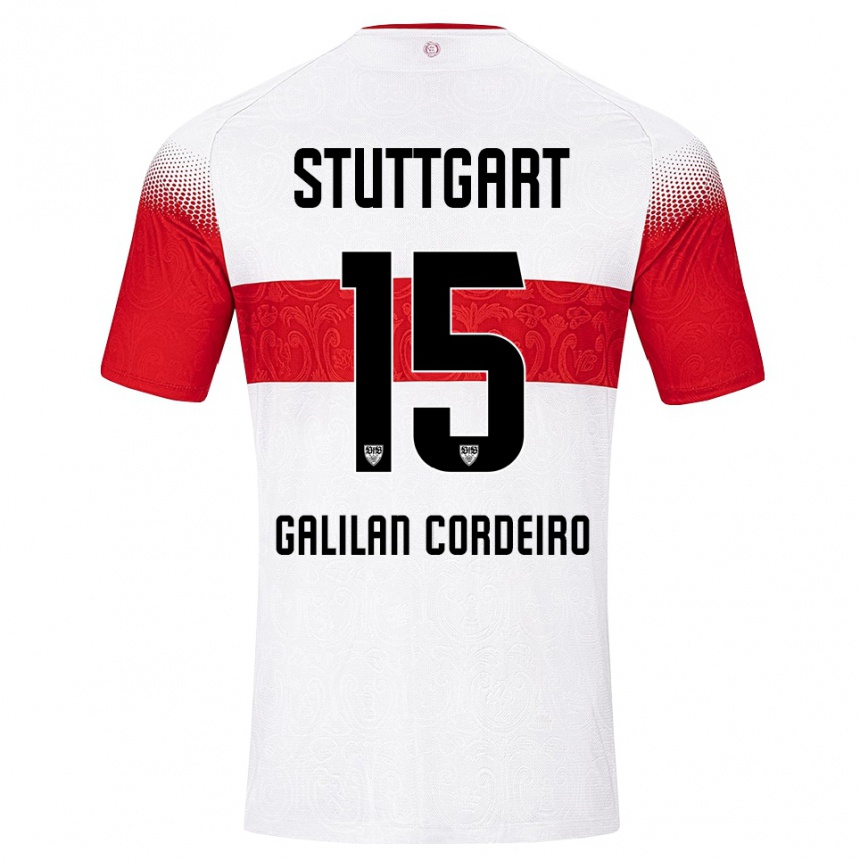 גברים כדורגל Guilherme Galilan Cordeiro #15 לבן אדום צהוב ג'רזי ביתית 2026/27