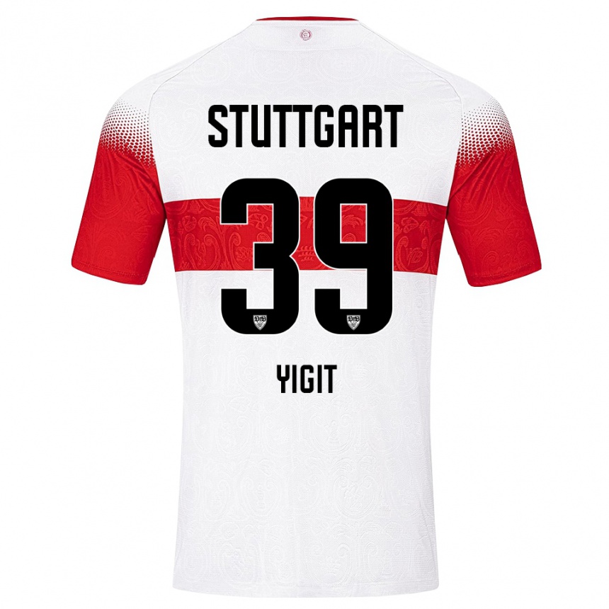 גברים כדורגל Ertugrul Yigit #39 לבן אדום צהוב ג'רזי ביתית 2026/27 גברים כדורגל Ertugrul Yigit #39 לבן אדום צהוב ג'רזי ביתית 2026/27