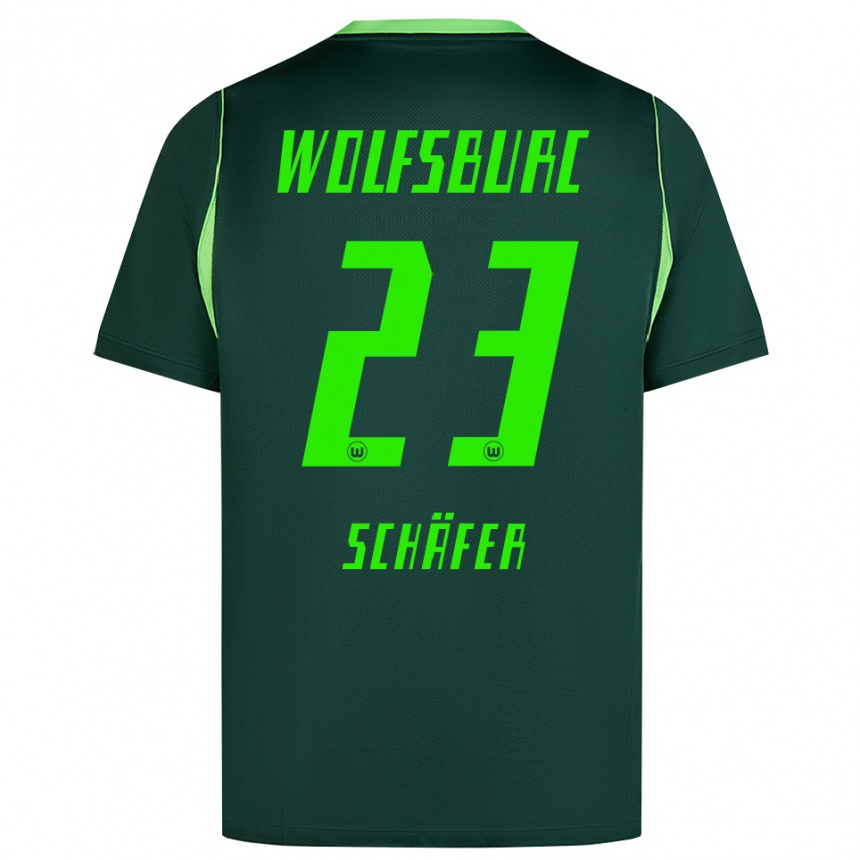 גברים כדורגל Elia Schäfer #23 ירוק כהה לבן ג'רזי ביתית 2026/27