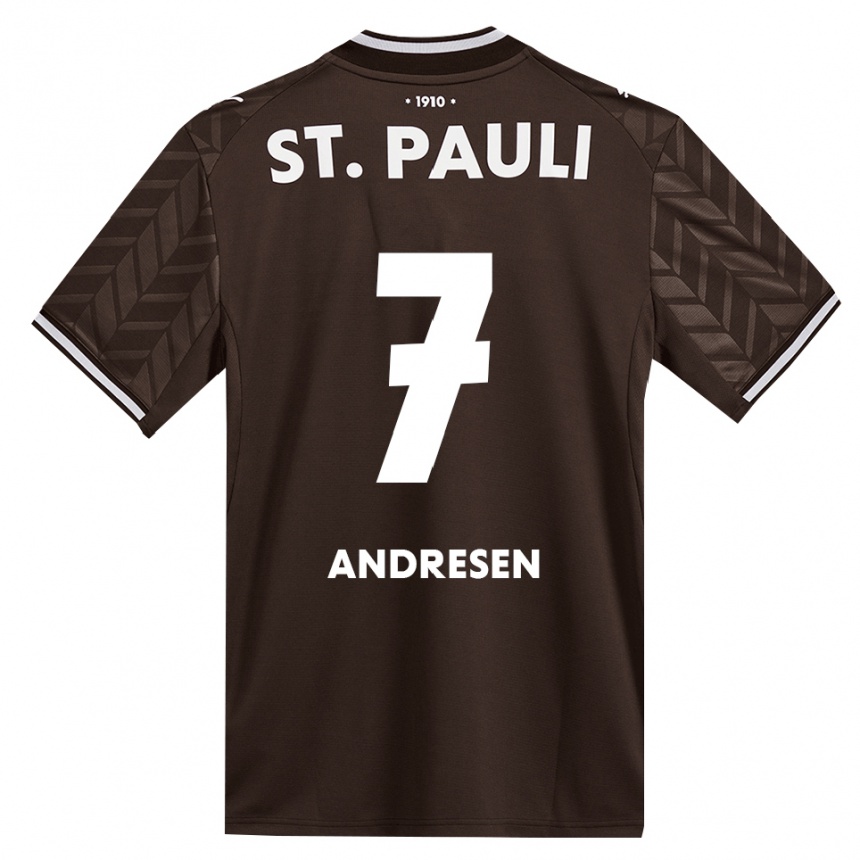 גברים כדורגל Jan Andresen #7 קפה לבן ג'רזי ביתית 2026/27 גברים כדורגל Jan Andresen #7 קפה לבן ג'רזי ביתית 2026/27