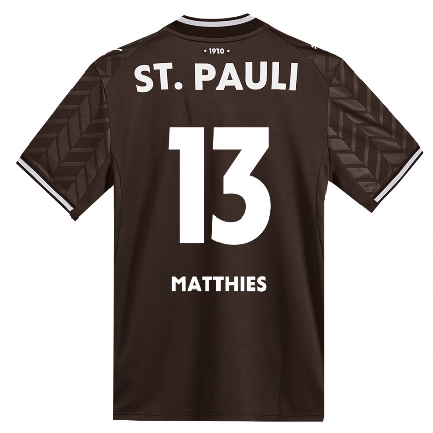 גברים כדורגל Leo Matthies #13 קפה לבן ג'רזי ביתית 2026/27