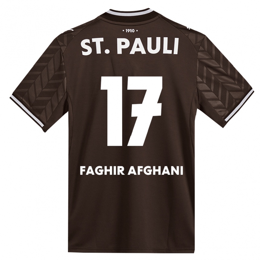 גברים כדורגל Younan Faghir Afghani #17 קפה לבן ג'רזי ביתית 2026/27
