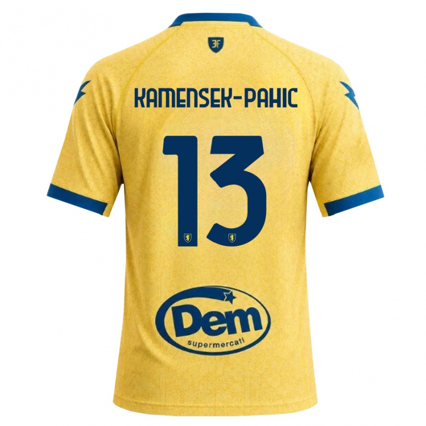 גברים כדורגל Matjaz Kamensek-Pahic #13 חאקי שחור כחול ג'רזי ביתית 2026/27