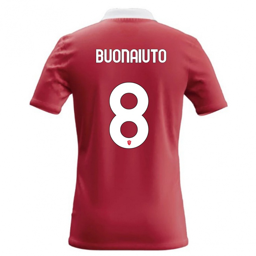 גברים כדורגל Marco Buonaiuto #8 אדום לבן ג'רזי ביתית 2026/27