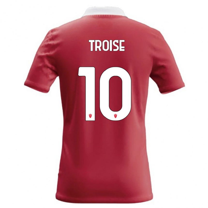 גברים כדורגל Antonio Troise #10 אדום לבן ג'רזי ביתית 2026/27